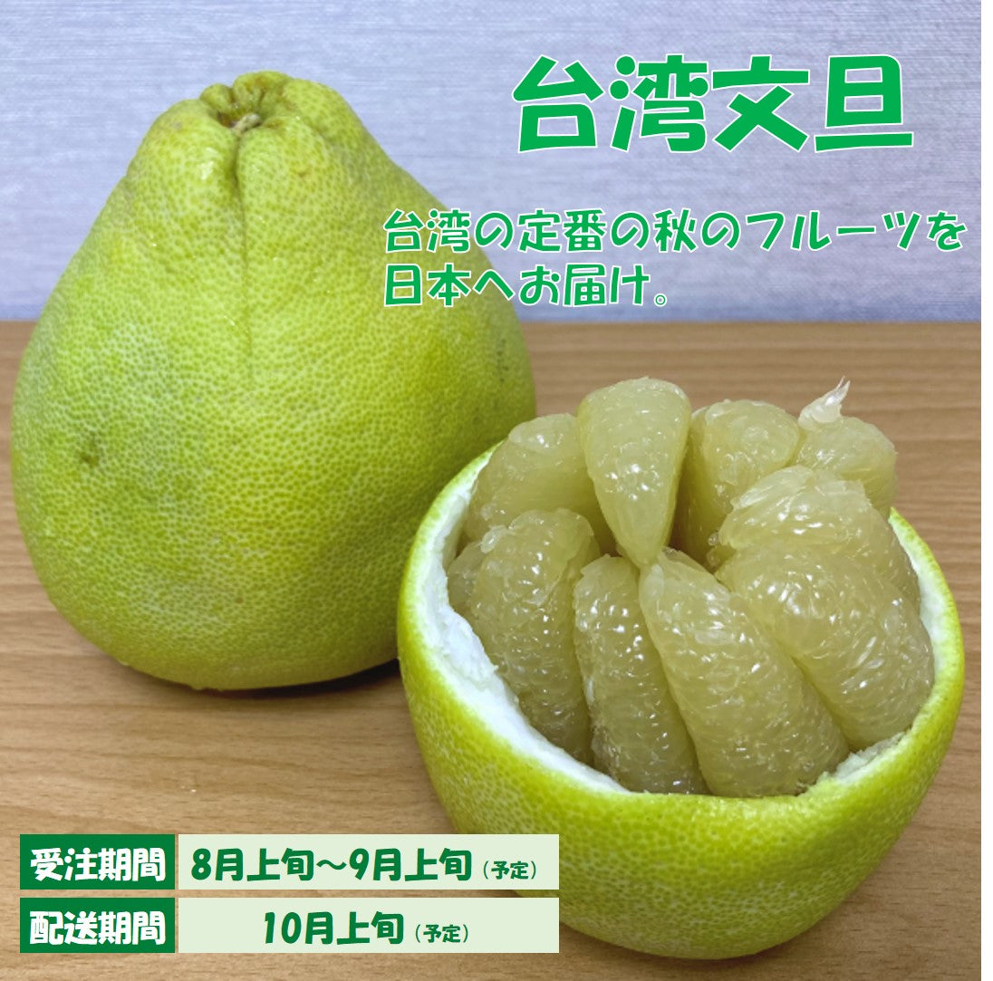 8月受付開始予定【日本配送】台湾文旦(3㎏/箱 5~8玉入)