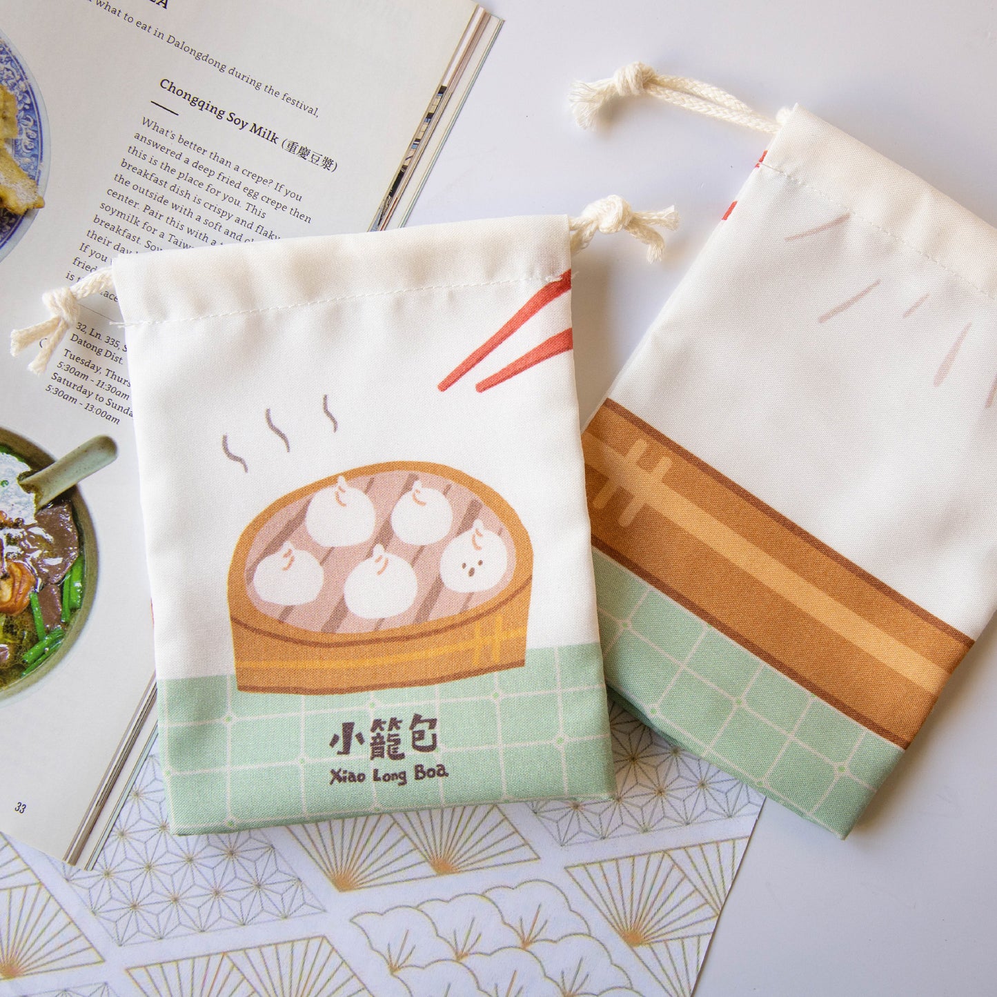 事前販売向け|猴子設計 台湾モチーフ巾着袋