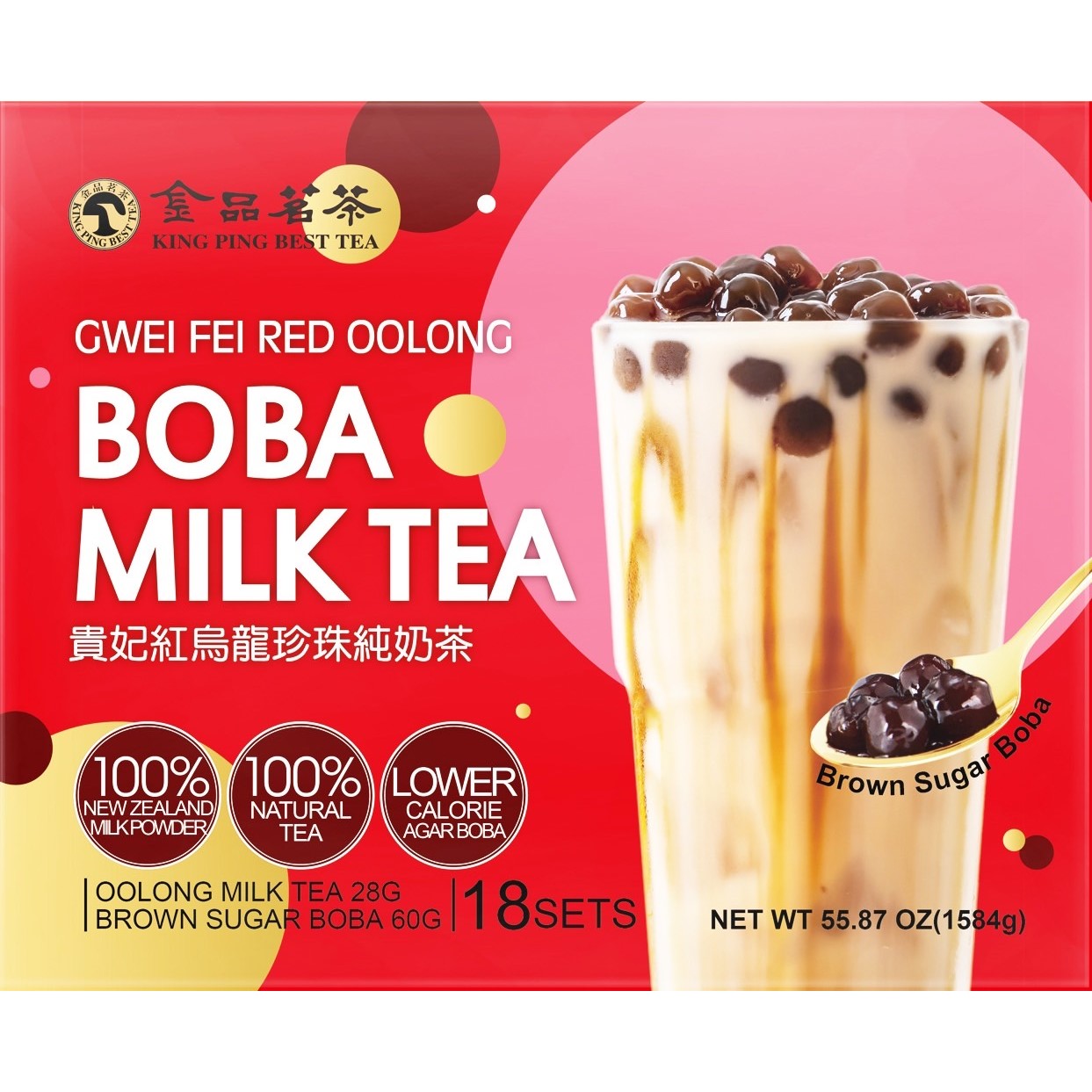金品茶集 | 台湾 烏龍茶 蒟蒻タピオカ烏龍茶 18個入り